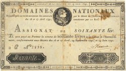 60 Livres  FRANCE  1791 Ass.14a F
