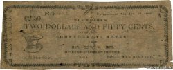 2 Dollars 50 Cents ÉTATS-UNIS D AMÉRIQUE Fayetteville 1862 