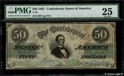 50 Dollars Annulé KONFÖDERIERTE STAATEN VON AMERIKA  1861 P.37 fSS