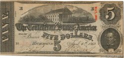 5 Dollars CONFEDERATE STATES OF AMERICA  1863 P.59b VF