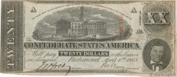 20 Dollars KONFÖDERIERTE STAATEN VON AMERIKA  1863 P.61b SS