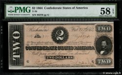2 Dollars 美利堅聯盟國  1864 P.66b UNC-