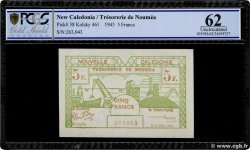 5 Francs NEW CALEDONIA  1943 P.58 UNC-