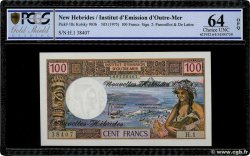 100 Francs NUOVE EBRIDI  1975 P.18c q.FDC