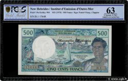 500 Francs NUOVE EBRIDI  1970 P.19a q.FDC