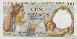 100 Francs SULLY FRANKREICH  1941 F.26.50 fST+