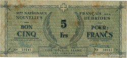 5 Francs NOUVELLES HÉBRIDES  1943 P.01 TB