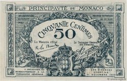 50 Centimes  MONACO  1920 P.03a pr.NEUF