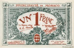 1 Franc Spécimen MONACO  1920 P.05rs SPL+