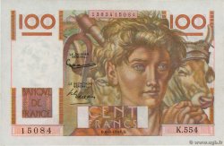 100 Francs JEUNE PAYSAN filigrane inversé FRANKREICH  1952 F.28bis.02 VZ