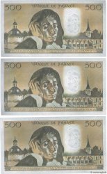 500 Francs PASCAL Consécutifs FRANCIA  1985 F.71.32 q.FDC