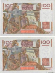 100 Francs JEUNE PAYSAN Consécutifs FRANCE  1953 F.28.38 pr.SPL