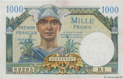1000 Francs TRÉSOR FRANÇAIS FRANCE  1947 VF.33.01 SUP