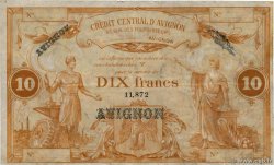 10 Francs FRANCE régionalisme et divers Avignon 1920  TB+