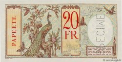 20 Francs Spécimen TAHITI  1928 P.12as NEUF