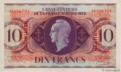 10 Francs MARTINIQUE  1944 P.23 MBC+