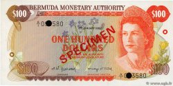 100 Dollars Spécimen BERMUDA  1982 P.33s UNC