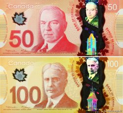 50 et 100 Dollars CANADA  2011 P.109a et P.110a NEUF