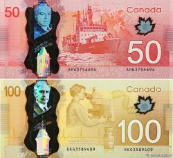 50 et 100 Dollars CANADA  2011 P.109a et P.110a UNC