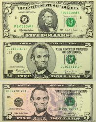 5 Dollars STATI UNITI D AMERICA  1995 P.LOT
