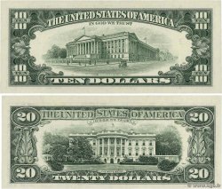 10 et 20 Dollars VEREINIGTE STAATEN VON AMERIKA  1990 P.486 et 487 ST