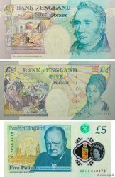 5 Pounds ENGLAND  1990 P.LOT UNC
