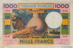 1000 Francs DJIBUTI  1952 P.28 q.MB
