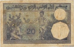 20 Francs ALGERIA  1924 P.078b q.MB