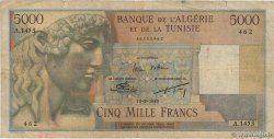 5000 Francs ALGERIEN  1955 P.109b SGE