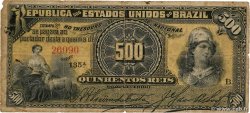 500 Reis BRASILIEN  1893 P.001b SGE
