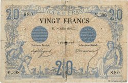 20 Francs NOIR FRANKREICH  1875 F.09.02 SGE
