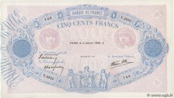 500 Francs BLEU ET ROSE modifié FRANCE  1940 F.31.55 XF
