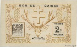 2 Francs NEW CALEDONIA  1943 P.56a AU