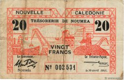 20 Francs NOUVELLE CALÉDONIE  1943 P.57a TB