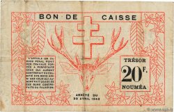 20 Francs NOUVELLE CALÉDONIE  1943 P.57a MB