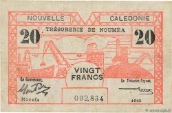 20 Francs NEW CALEDONIA  1943 P.57b F