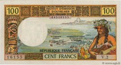 100 Francs TAHITI  1973 P.24b VF