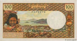 100 Francs TAHITI  1973 P.24b MBC