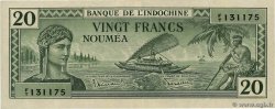20 Francs NOUVELLE CALÉDONIE  1944 P.49 VF
