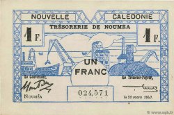 1 Franc NEW CALEDONIA  1943 P.55b AU