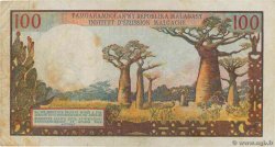 100 Francs - 20 Ariary MADAGASCAR  1966 P.057a MBC