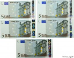 5 Euro Consécutifs EUROPA  2002 P.01u FDC