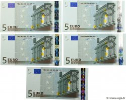 5 Euro Consécutifs EUROPA  2002 P.01u UNC