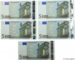 5 Euro Consécutifs EUROPA  2002 P.01u