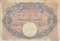 50 Francs BLEU ET ROSE FRANCE  1905 F.14.17 G