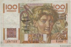 100 Francs JEUNE PAYSAN filigrane inversé FRANCE  1952 F.28bis.02