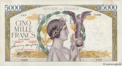 5000 Francs VICTOIRE Impression à plat FRANCIA  1942 F.46.36 SPL+