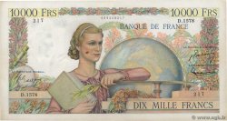 10000 Francs GÉNIE FRANÇAIS FRANCE  1951 F.50.51