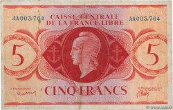 5 Francs Petit numéro SAINT PIERRE E MIQUELON  1943 P.10