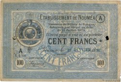100 Francs NOUVELLE CALÉDONIE Nouméa 1875 P.08 pr.TB